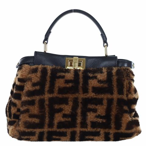 Fendi shearling online peekaboo